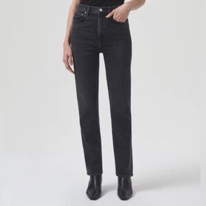 AGOLDE high rise stovepipe jean black size 26